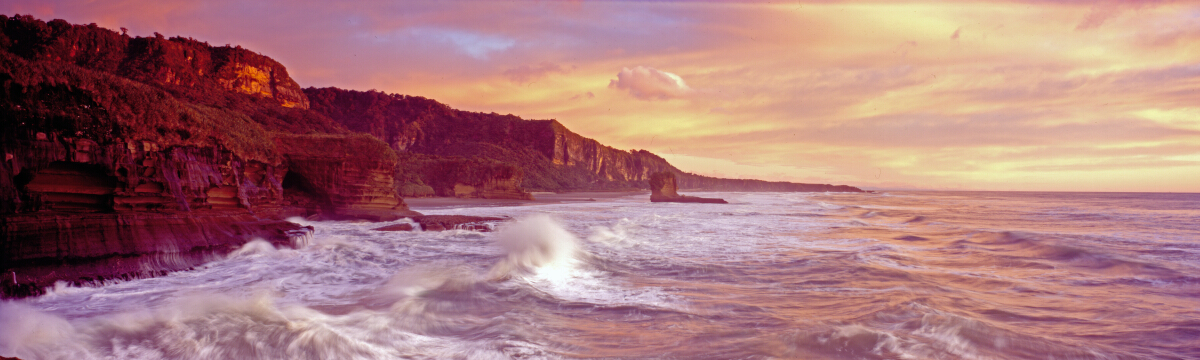 Punakaiki Sunset Tony Fergusson Photography Panorama