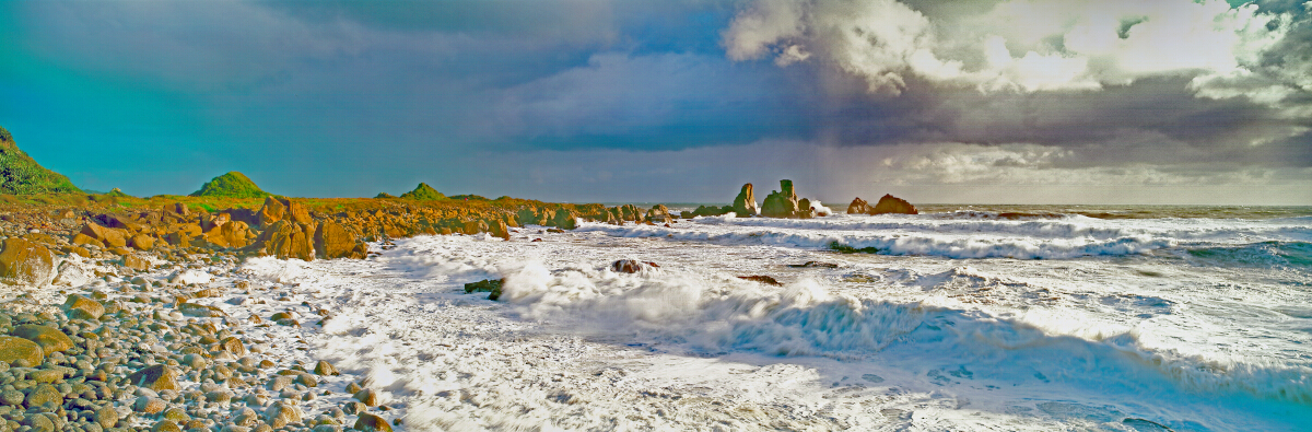 Rocky Beach Storm Tony Fergusson Photography Panorama