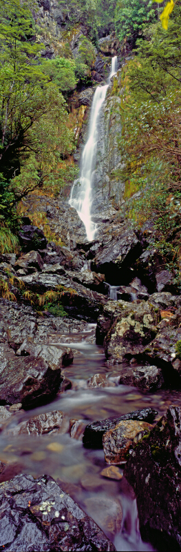 Arhtur's Pass Waterfall Tony Fergusson Photography Vertical